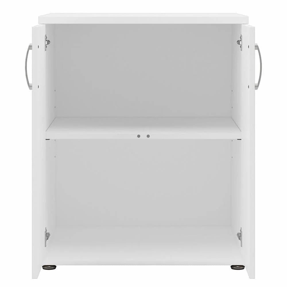Pemberly Row Garage Storage Cabinet with Doors in White - Engineered Wood