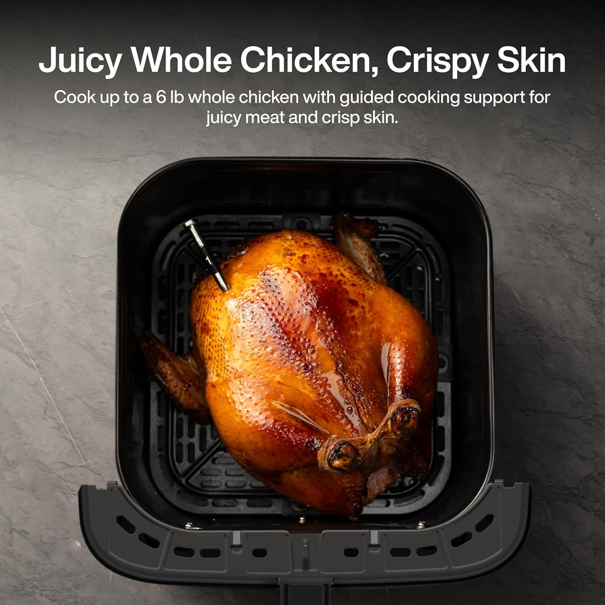 Sync 8QT AI Smart Air Fryer with Built-in Wireless Meat Thermometer