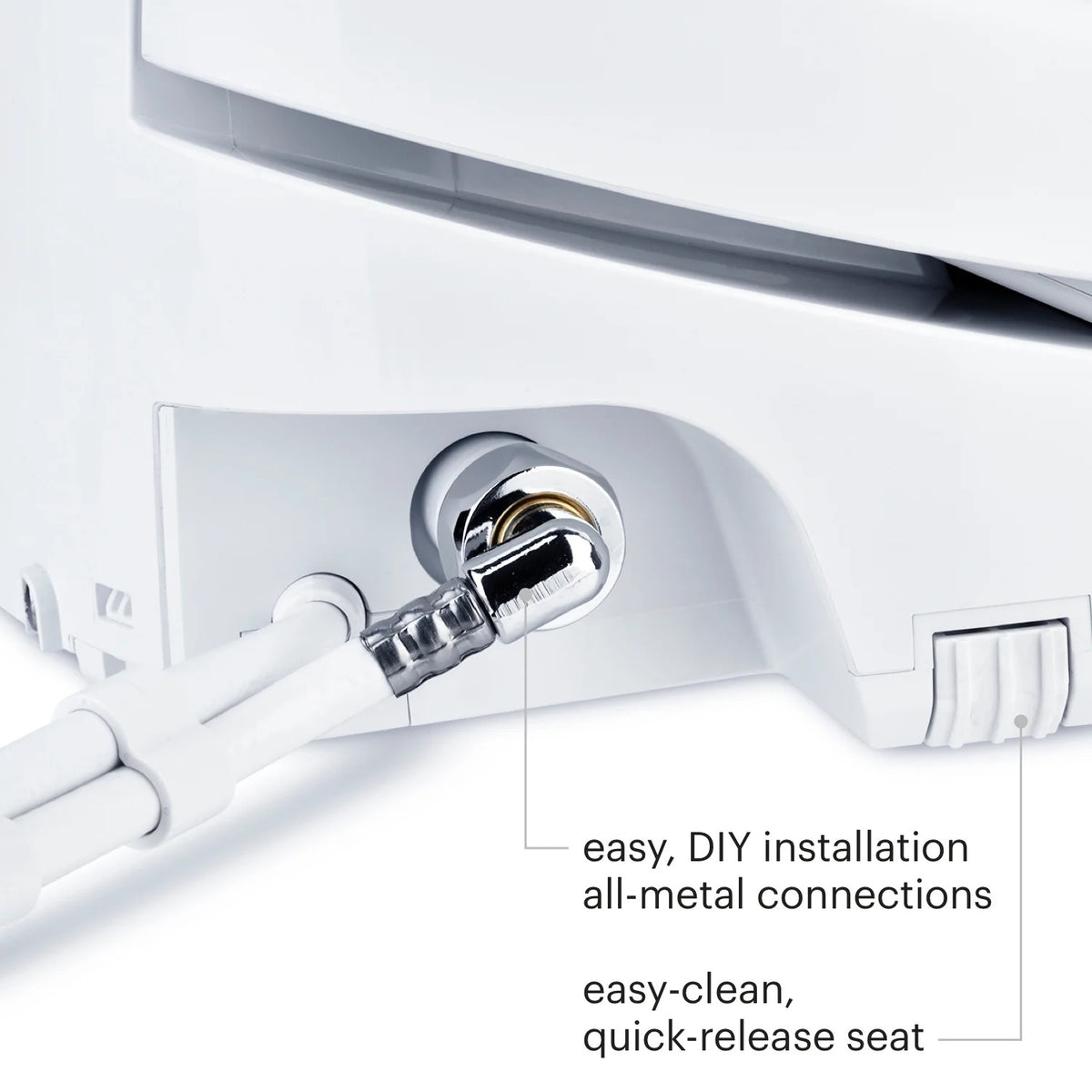 Brondell Bidet Toilet Seat S1400, Smart Toilet Seat, Dual Stainless-Steel, Self-Cleaning Nozzle With Clean Plus Technology, Endless Warm Water Bidet, Warm Air Dryer-Nightlight, Heated Seat, Elongated