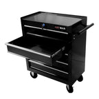 Lisonu 5-Drawer Rolling Tool Chest, Mobile Tool Storage Cabinet with Locking System & Wheels, Heavy-Duty Steel Organizer for Garage and Workshop, Green