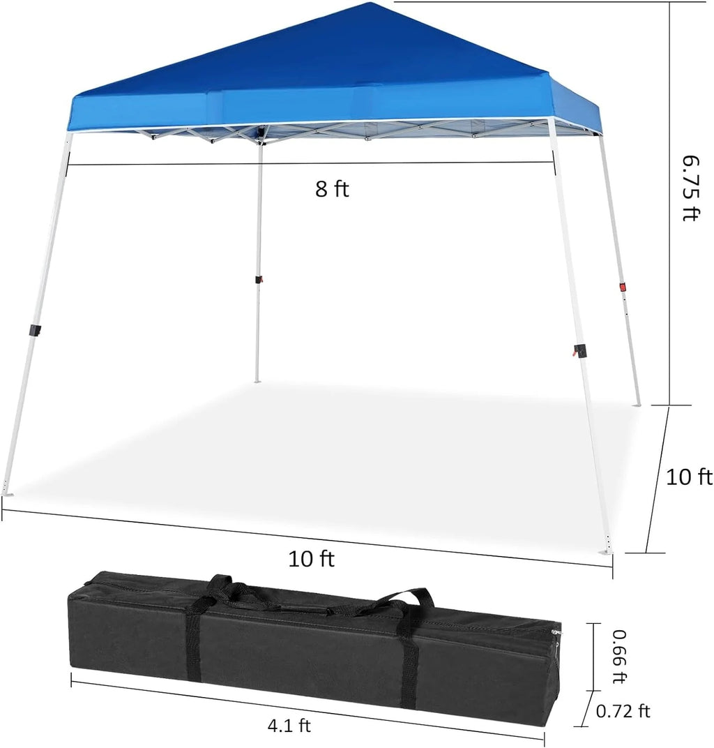 Abba Patio 10'x10' Outdoor Pop up Canopy Tent  w/ Carry Bag, Blue