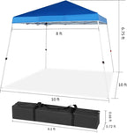 Abba Patio 10'x10' Outdoor Pop up Canopy Tent  w/ Carry Bag, Blue