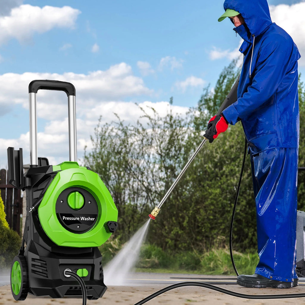 Electric Pressure Washer 4800PSIMax 2.9GPM Pressure Washer with 25 Ft Hose, 16.4 Ft Power Cord, Soap Tank Car Wash Machine Blue Ideal Cleaning for pool, Car, Patio
