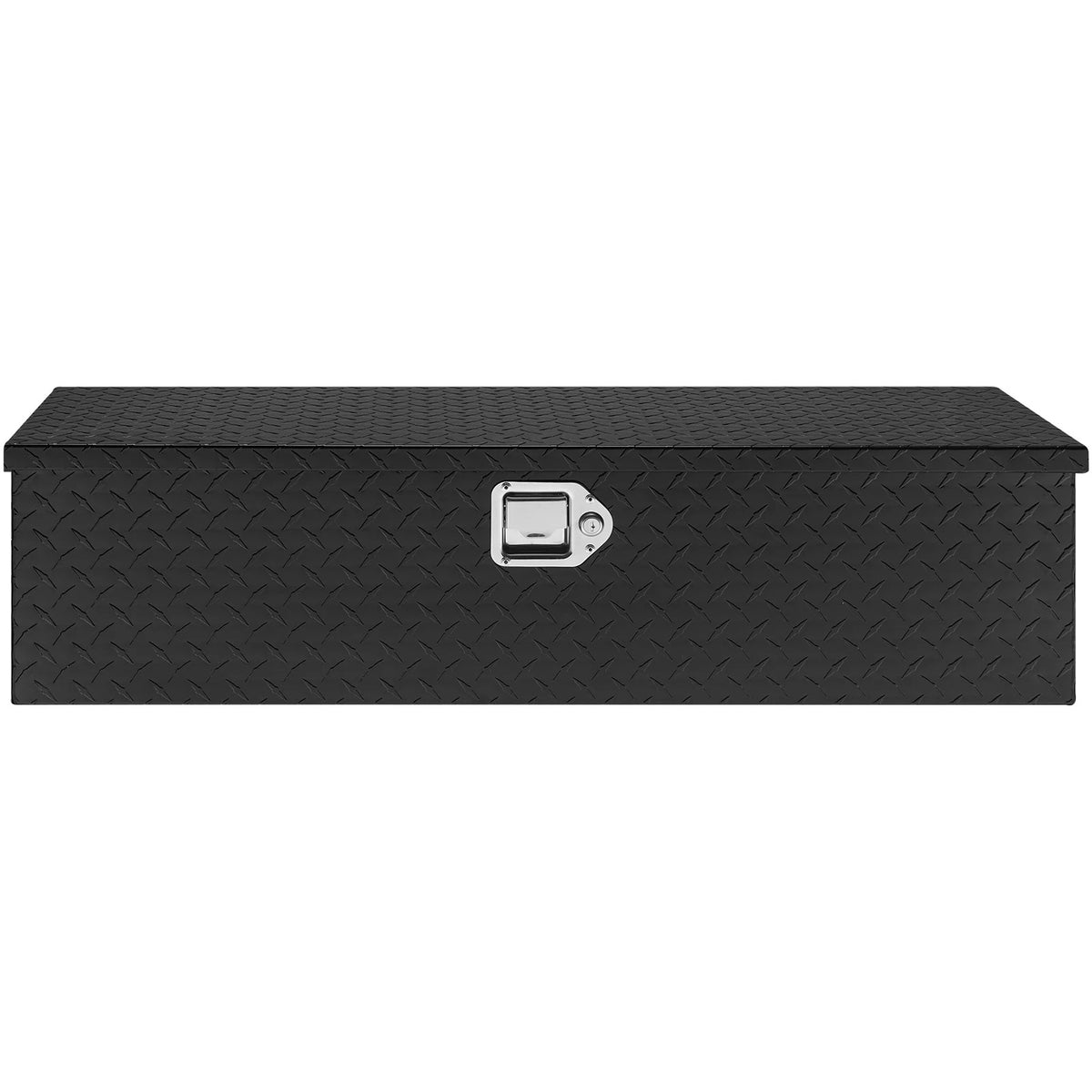 VEVOR Heavy Duty Aluminum Truck Bed Tool Box, Diamond Plate Tool Box with Side Handle and Lock Keys,Storage Tool Box Chest Box Organizer for Pickup,Truck Bed, RV, Trailer,39"x13"x10",Black