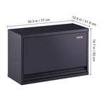 VEVOR Metal Storage Cabinet, 120lbs Load Capacity per Shelf, 20'' Tall Wall-Mounted Powder-Coating Steel Garage Cabinet with Adjustable Shelf, Press to Lock & Open Door, Perfect for Office Home