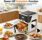 6.0QT Glass Air Fryer, Non Toxic AirFryer with Touchscreen Control