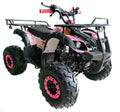 125cc ATV with Reverse Gas ATV for Youth Big Kids Children ATV Quad 4 Wheeler with Led Lights and Big Tires and Matching Rims (Color: Pink Camo)