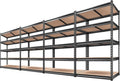 5 Tier Garage Storage Shelves, Industrial Style, 72"H x 35.5"W x 15.8"D, 2000LBS Capacity, Adjustable Height, Divisible Shelves