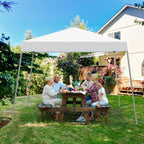 Canopy Tent, 10X10 FT Pop Up Canopy Outdoor Instant Tent Slant Legs with Carrying Bag, Portable Gazebo Shelter for Patio Deck Garden and Beach - 8X8 FT Canopy Cover (Dark Blue)
