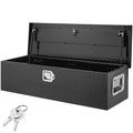 VEVOR Heavy Duty Aluminum Truck Bed Tool Box, Diamond Plate Tool Box with Side Handle and Lock Keys,Storage Tool Box Chest Box Organizer for Pickup,Truck Bed, RV, Trailer,39"x13"x10",Black