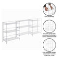 Xtra Storage Wide Folding Shelves w/Three Deluxe Extensions in White Metal