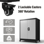 Garage Storage Cabinets Wall Mounted, 28-H Wall Cabinet Storage for Tools, Metal Cabinets with Doors and Shelves, Locking Wall Cabinet, Floating Garage Tool Cabinet for Warehouse