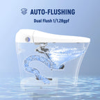 HOROW Tankless Toilet, Modern Smart Toilet without bidet, Self Cleaning One Piece Toilet with Warm Elongated Seat,Heated Toilet HR-T10SD
