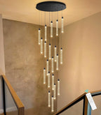 Modern Crystal Pendants Lighting Mini Chandelier for Kitchen Island LED Dimmable Ceiling Handing Lighting Adjustable Flush Mount Ceiling Light for Dining Room Hallway
