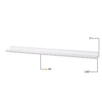 Set of 4 Floating Wall Shelves, 46 Inch Picture Ledge Display Shelves for Photos, Artwork and Home Decor