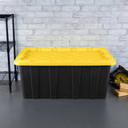 Sterilite 4 Shelf Plastic Storage Unit & 4 Pack 38 Gal Totes & 6 Pack 27 Gal Totes