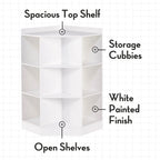 RiverRidge Kids Corner Playroom Cabinet with 6 Toy Storage Cubbies and 3 Shelves - White