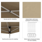 Outsunny 13' x 13' Pop Up Canopy Tent, Instant Sun Shelter, Tents for Parties, Height Adjustable for Outdoor, Garden, Patio, Parties, White