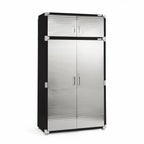 Seville Classics UltraHD Mega 2-Door Lockable Stacker Storage Cabinet, 48" W X 24" D X 18.5" H, Graphite