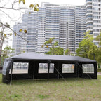 10'x30' Outdoor Party Tent with 8 Removable Sidewalls Waterproof Canopy Patio Wedding Gazebo, Black