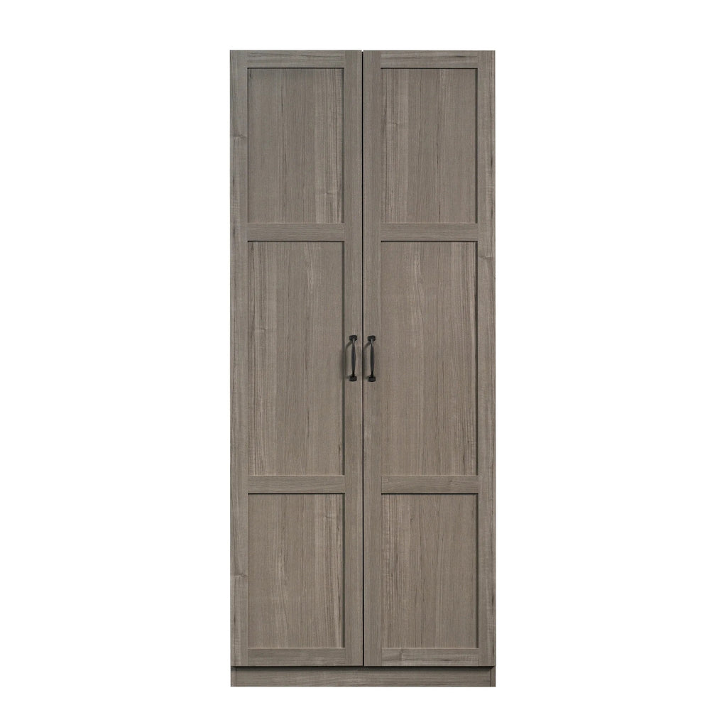 Sauder Select 2 Door Storage Cabinet, Reclaimed Pine Finish