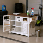 Homy Casa Rolling Garage Storage Cabinet with Drop Leaf, Charging Station for Office Gym, School