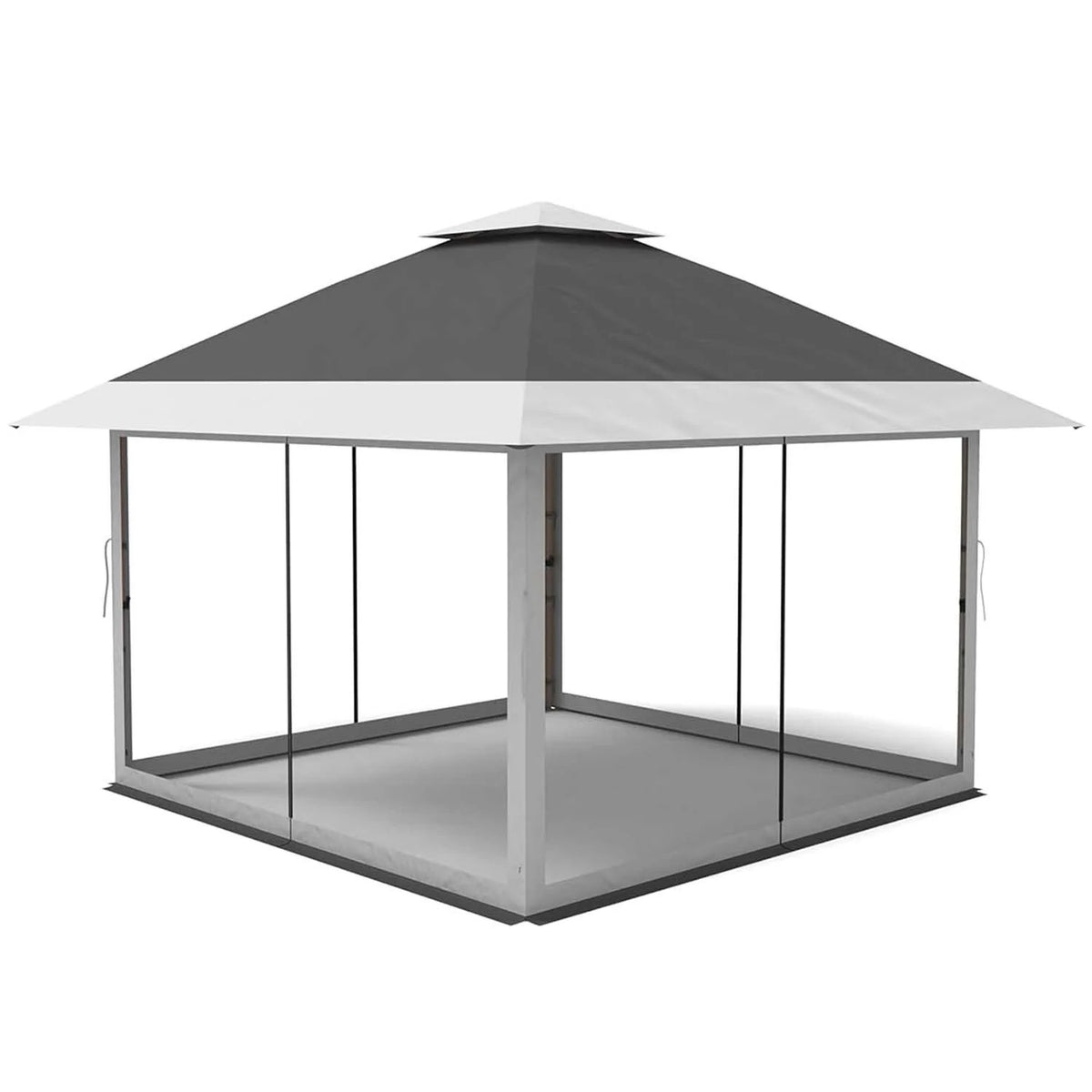 AOILE 13x13FT Pop-Up Patio Gazebo, Outdoor Canopy Tent with Mesh Walls, Double Roof & Carry Bag