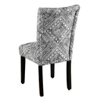 Set of 2 Upholstered Medallion Dining Chairs, Comfortable Parsons Style Chairs for Kitchen and Dining Room