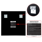 Frameless Beveled Prism Wall Mirror, Clear Square or Rectangular Decorative Mirror for Bathroom, Bedroom and Home Decor