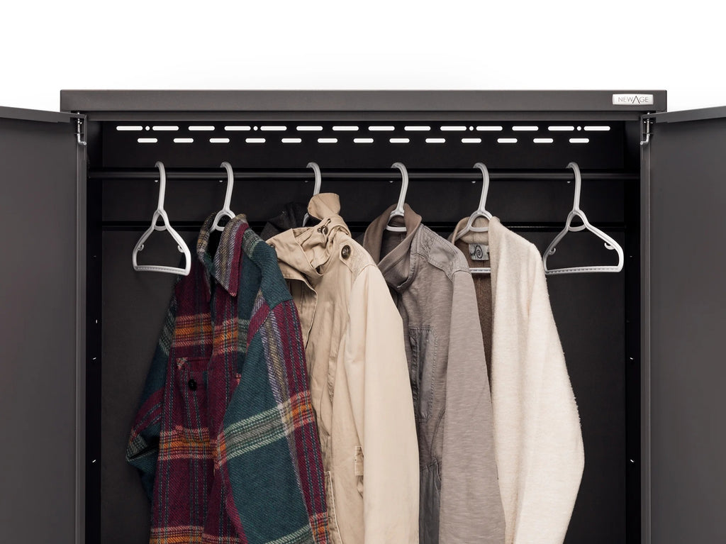 NewAge Products Bold Series Gray 10 Piece Cabinet Set, Heavy Duty 24-Gauge Steel Garage Storage System, Slatwall Included