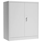 Aobabo 72 Inch Locking Storage Cabinet w/ Adjustable Shelves, Gray