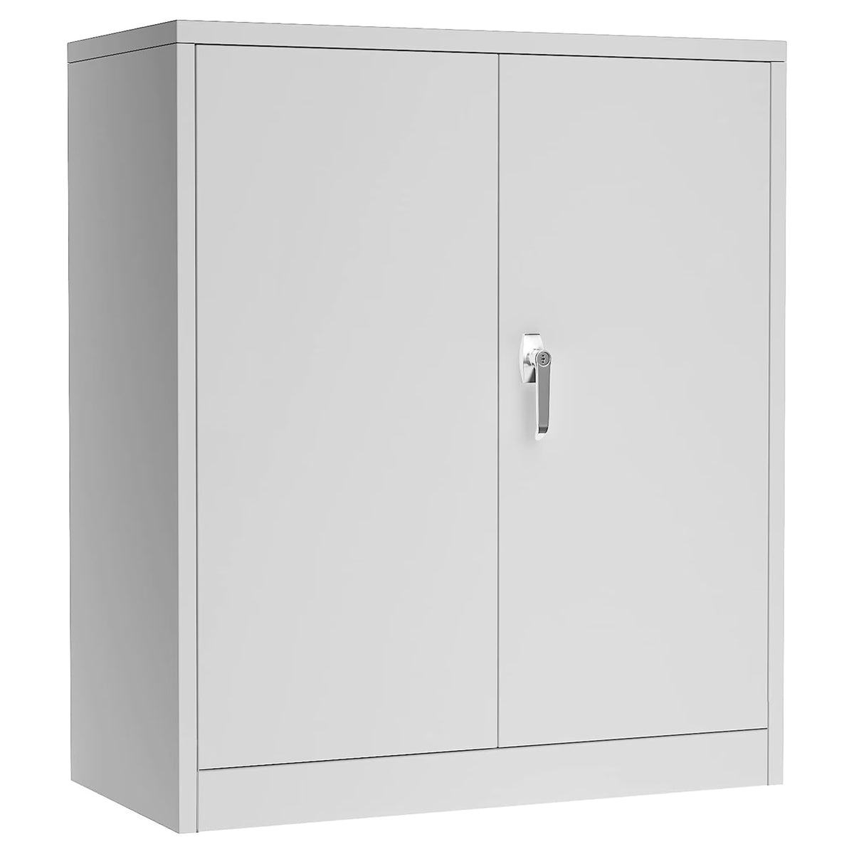 Aobabo 72 Inch Locking Storage Cabinet w/ Adjustable Shelves, Gray
