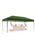 Huloretions 10x10FT Pop Up Canopy Tent,Folding Heavy Duty Commercial Canopy Tent Outdoor Vendor Party Tent Waterproof Gazebo Shelter For Patio Outdoor Party Events,Height Adjustable Shelter Gazebos