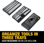 DEWALT Mechanics Tool Set, 1/4", 3/8", 1/2" Drive Tools and Combo Wrenches, 341 Piece (DWMT45341)