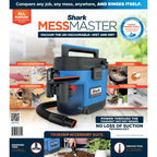 Shark MessMaster Portable Wet and Dry Vacuum for Home, Shop, Garage, 1 Gallon, Corded