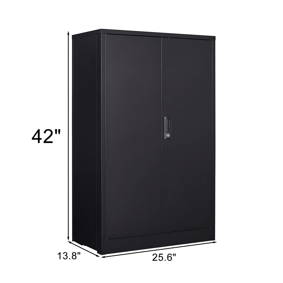 Metal Storage Cabinet with Locking Doors and Adjustable Shelf, Folding Filing Storage Cabinet, Rolling Storage Locker Cabinet for Home Office,School,Garage, White