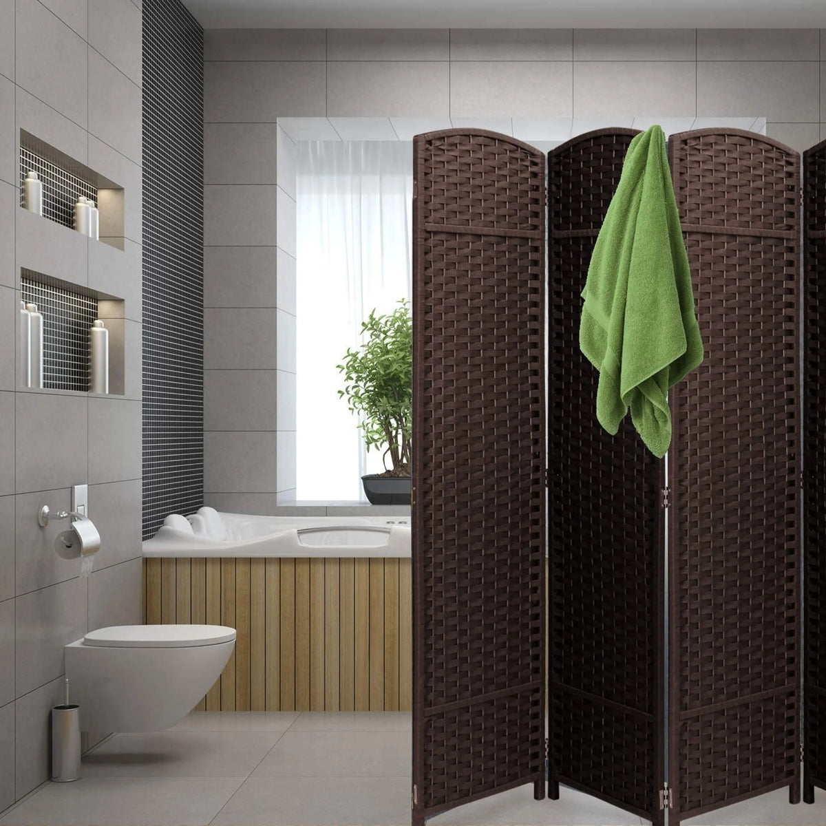 Tall Folding Room Divider Screen, Portable Privacy Partition Wall Panel for Bedroom, Living Room and Office