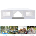 10'x30' Outdoor Party Tent with 8 Removable Sidewalls, Waterproof White Canopy Wedding Gazebo for Backyard, Patio, Camping & Events
