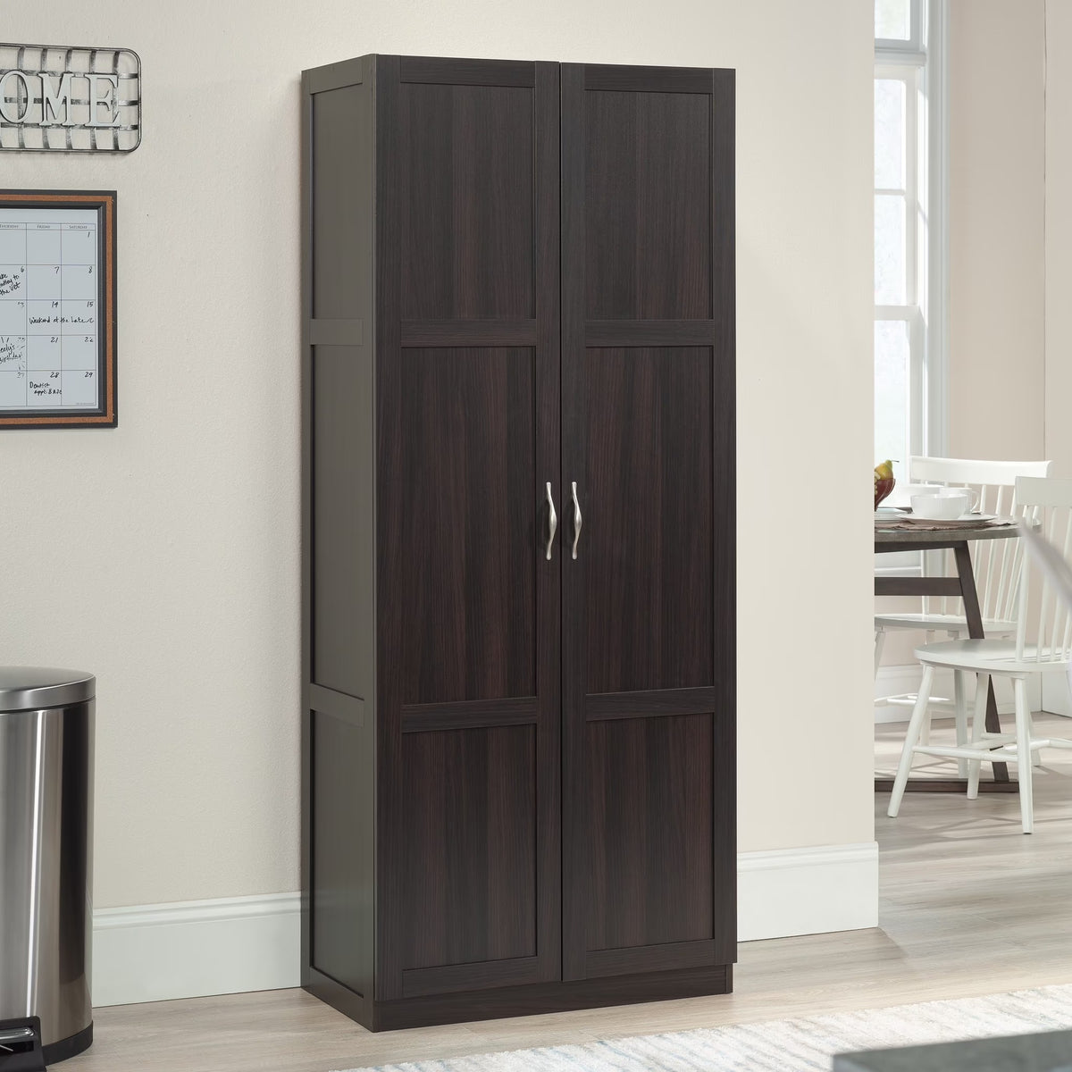 Sauder Select 2 Door Storage Cabinet, Reclaimed Pine Finish