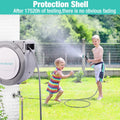 HAUSHOF 1/2" x 100 ft Retractable Garden Hose Reel with Automatic Rewind, 10-Pattern Spray Nozzle, Durable High-Pressure Hose, and 180- Swivel Bracket -C Perfect for Watering Gardens, Cleaning Patios