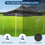 10 x 10 FT Pop Up Canopy, Heavy Duty Instant Tent with Wheeled Carry Bag, All Season Commercial Sun Shelter, Portable Canopy Shelter for Patio, Backyard, Bench, Garden
