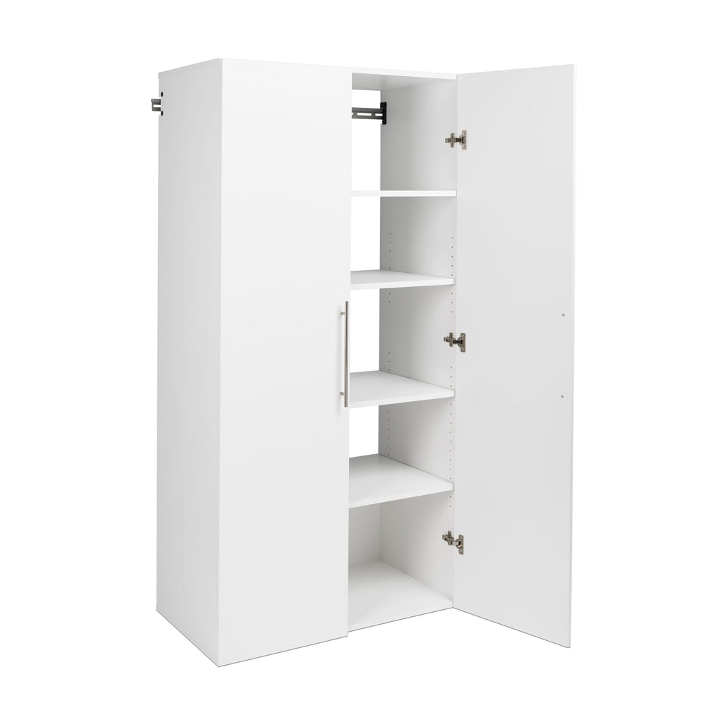 Prepac HangUps Large Storage Cabinet - Immaculate White 36" Cabinet with Storage Shelves and Doors; Ideal for Bin and General Storage Solutions