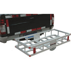 Aluminum Hitch Cargo Carrier- 500-Lb Capacity Silver 49inx22.5inx8inH