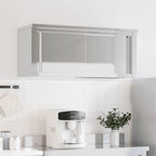 vidaXL Kitchen Wall Cabinet with Shelf Storage Restaurant Stainless Steel