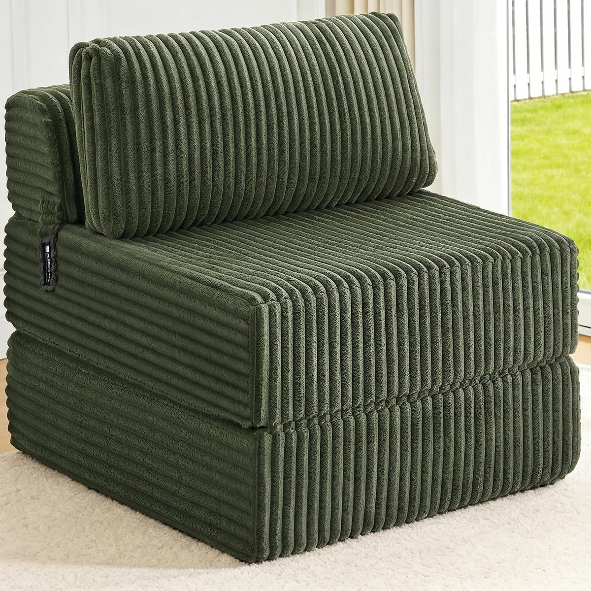 Folding Sofa Bed Convertible 4 in 1 Sleeper Chair Gray Single