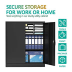 Aobabo 72 Inch Locking Storage Cabinet w/ Adjustable Shelves, Gray