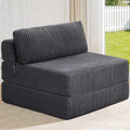 Folding Sofa Bed Convertible 4 in 1 Sleeper Chair Gray Single