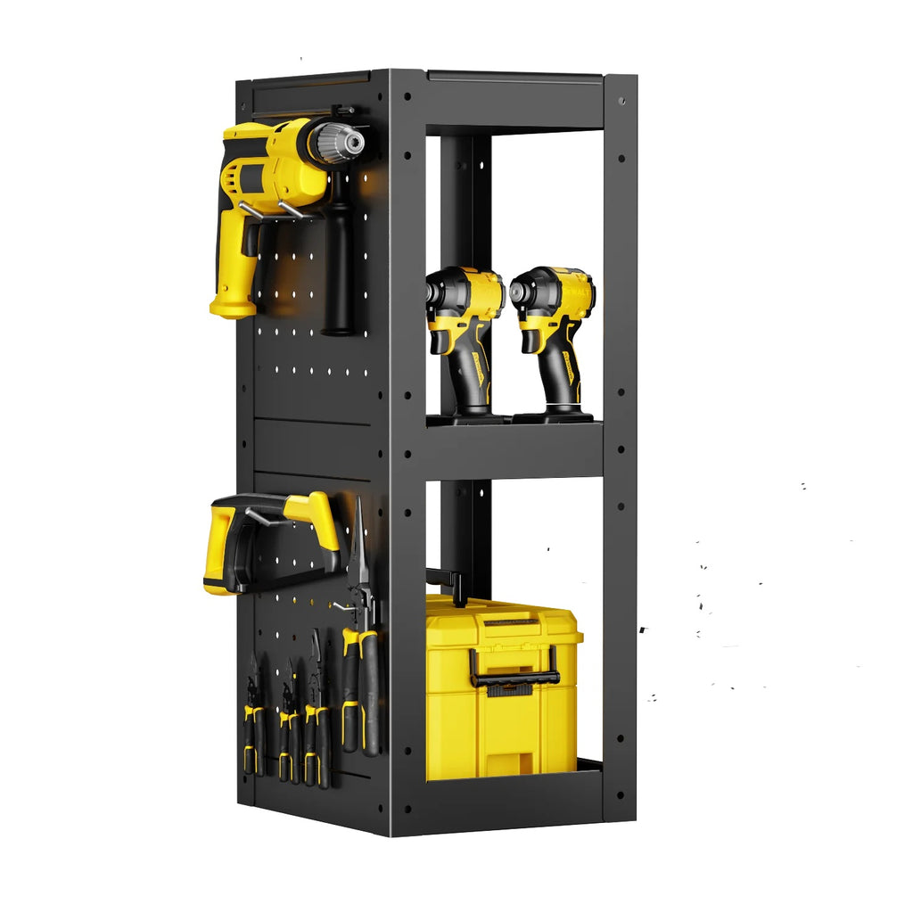 Gewna 5 Drawers Rolling Garage Tool Chest with Locking System,Metal  Storage Cart  with Side Cabinet,Protective Liner & Tool Rack for Garage Workshop