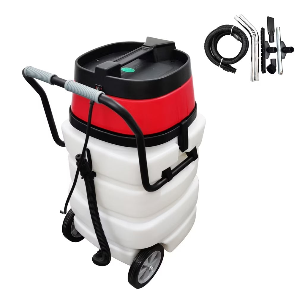 Techtongda 24 Gallon Industrial Wet and Dry Vacuum Cleaner Commercial Water Suction Machine 2-motors