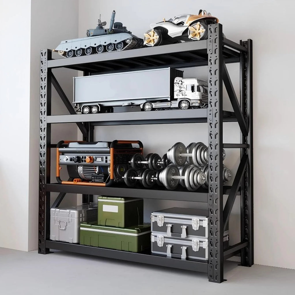 59" W Garage Shelving,5-Tier Heavy Duty Shelving Unit,3000LBS Adjustable Metal Storage Shelves,Storage Rack Units for Industrie,Shed,Warehouse,Basement,Black,59" W x 20" D x 72" H